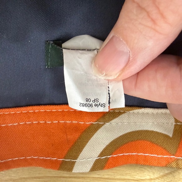 J.Crew Paisley Floral Jacket Womens 4 Orange Navy Excellent Cropped Retro 77388 - Picture 9 of 13